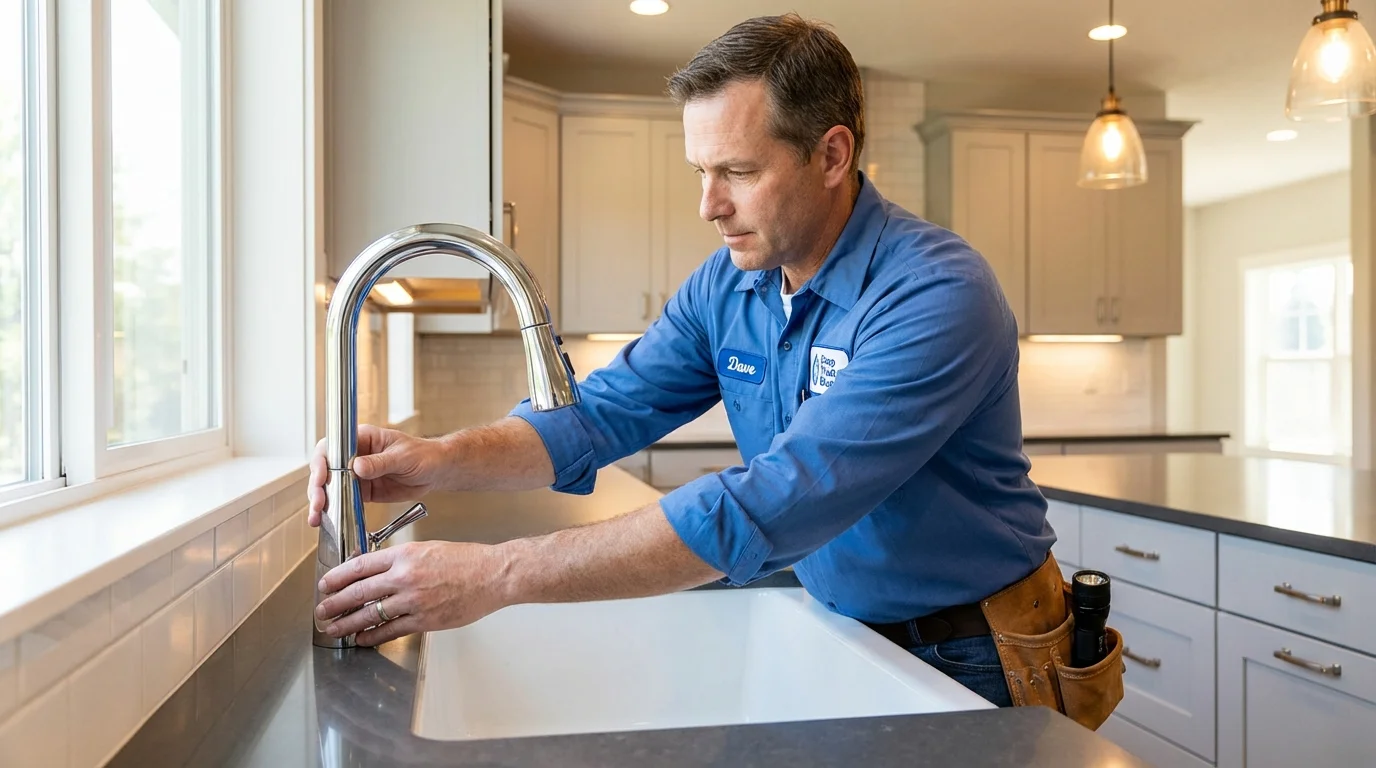 Kitchen faucet installation by Johns Plumbing LLC in Saint Croix Falls